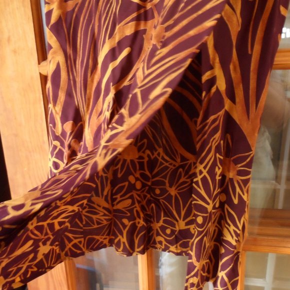 NWT NY & Co. Maxi Brown/Gold Wrap Skirt - Size M - Picture 3 of 9